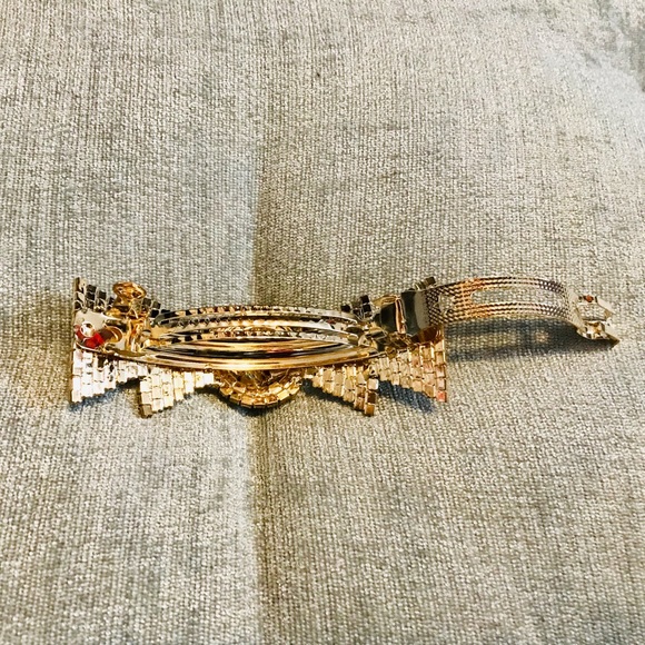 NWOT GOLDEN BEJEWELLED BOW HAIR PIECE - Picture 7 of 8